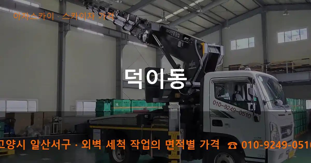 고양시 일산서구 덕이동 스카이차 가격 작업