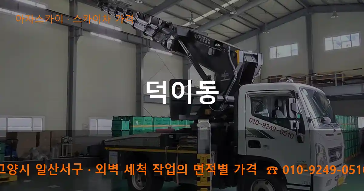 고양시 일산서구 덕이동 스카이차 가격 작업