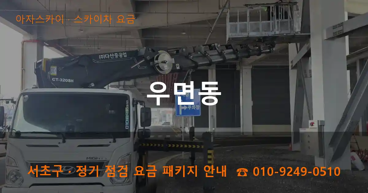 서초구 우면동 스카이차 요금 작업