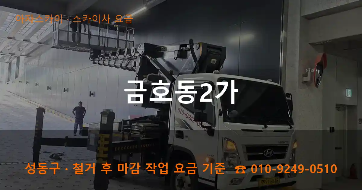 성동구 금호동2가 스카이차 요금 작업