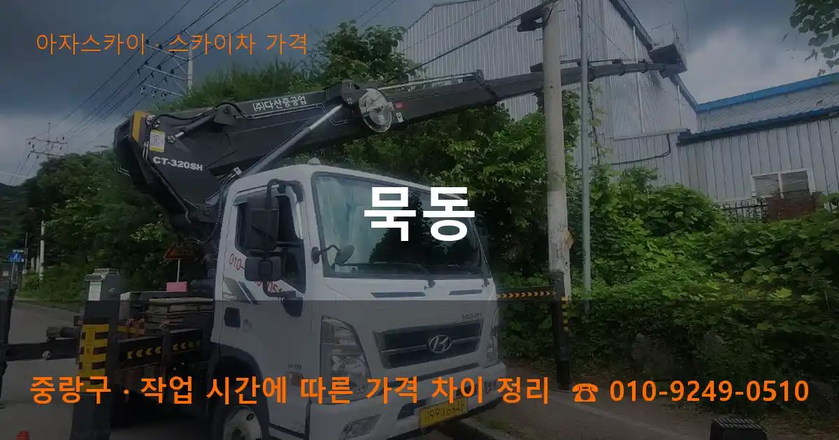 중랑구 묵동 스카이차 가격 작업