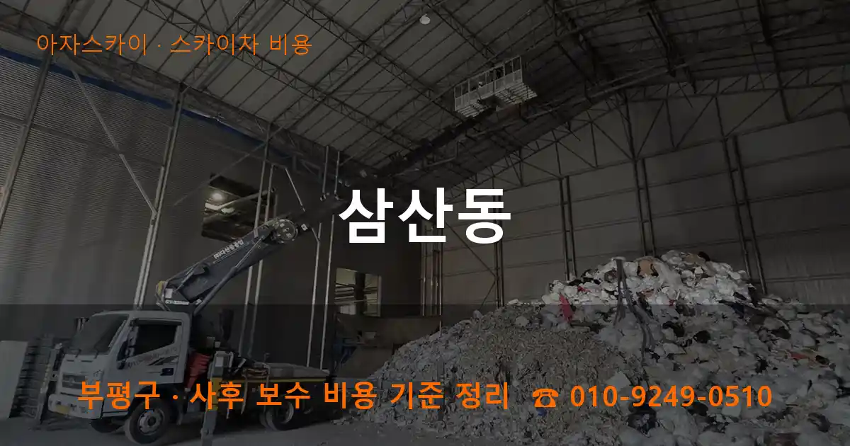 부평구 삼산동 스카이차 비용 작업