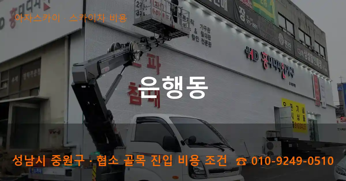 성남시 중원구 은행동 스카이차 비용 작업