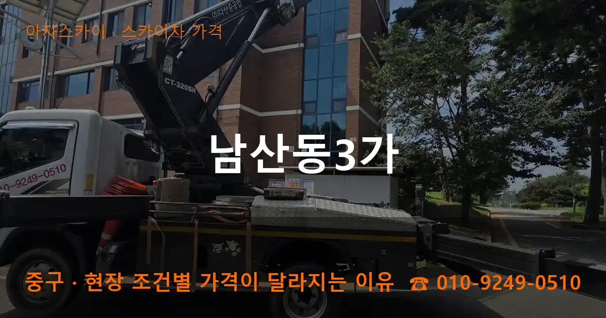 중구 남산동3가 스카이차 가격 작업