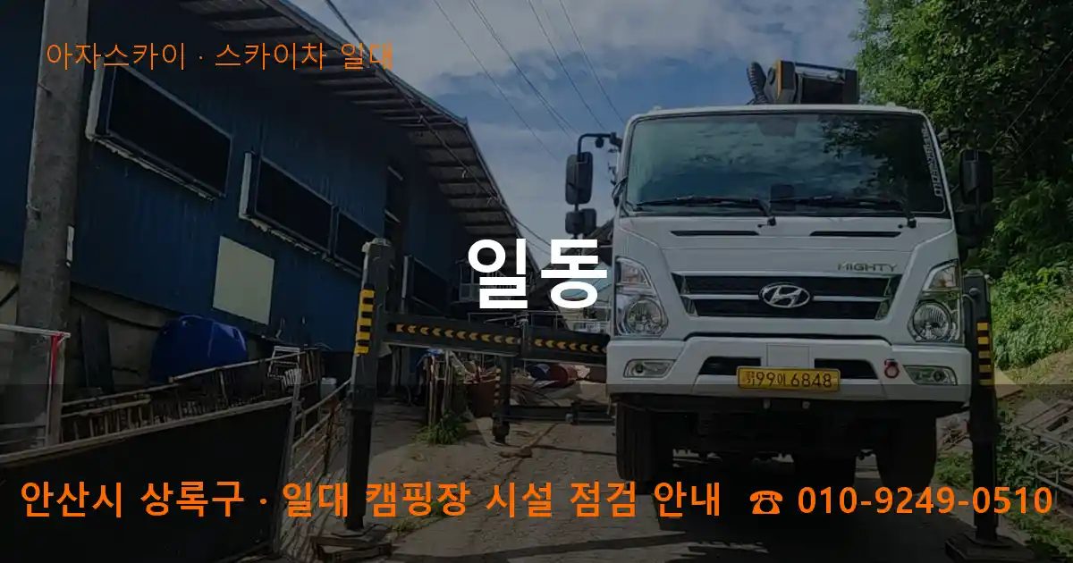 안산시 상록구 일동 스카이차 출장 작업