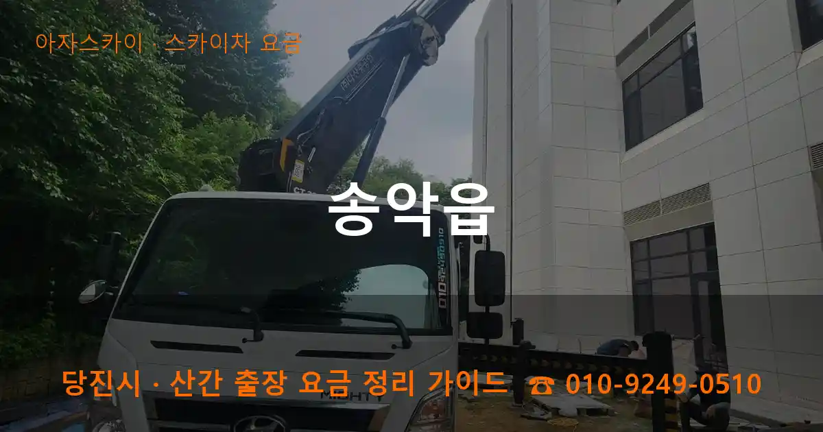 당진 송악읍 스카이차 요금 작업