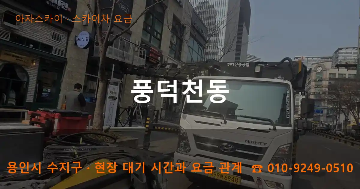 용인시 수지구 풍덕천동 스카이차 요금 작업