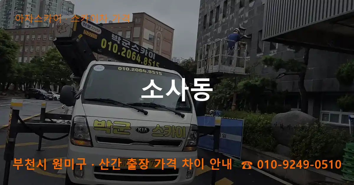 부천 원미구 소사동 스카이차 가격 작업