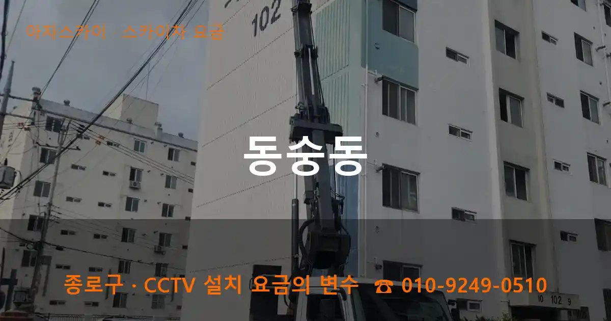 종로구 동숭동 스카이차 요금 작업