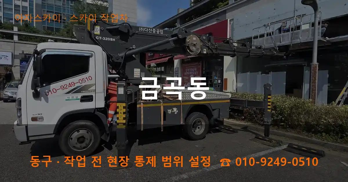동구 금곡동 스카이 작업차 작업