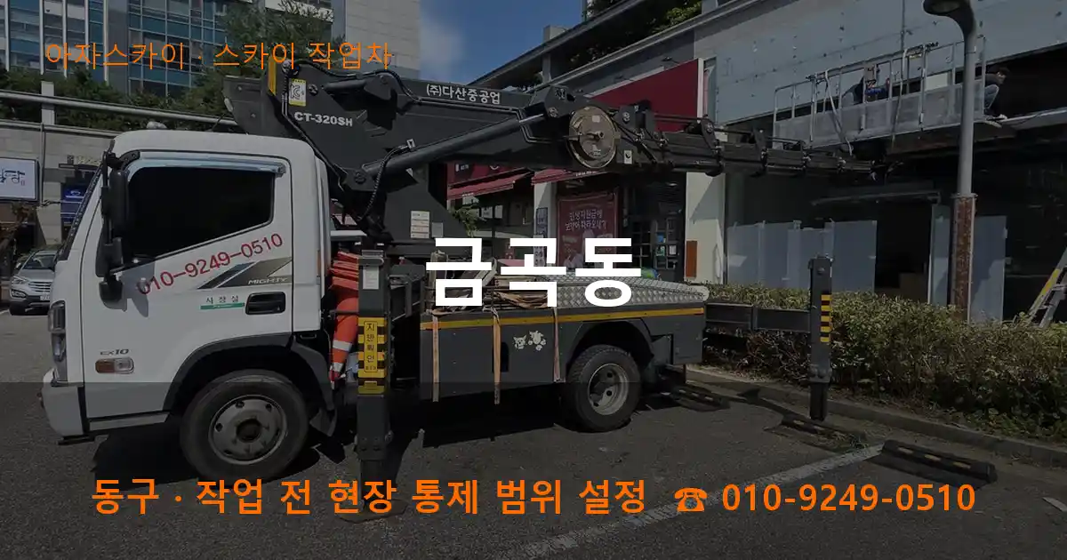 동구 금곡동 스카이 작업차 작업