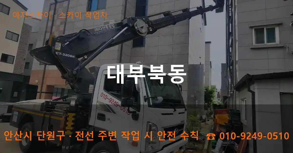 안산시 단원구 대부북동 스카이 작업차 작업