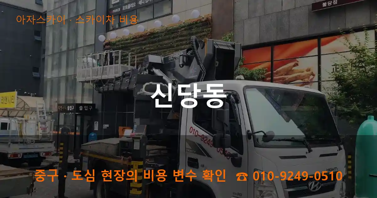 중구 신당동 스카이차 비용 작업