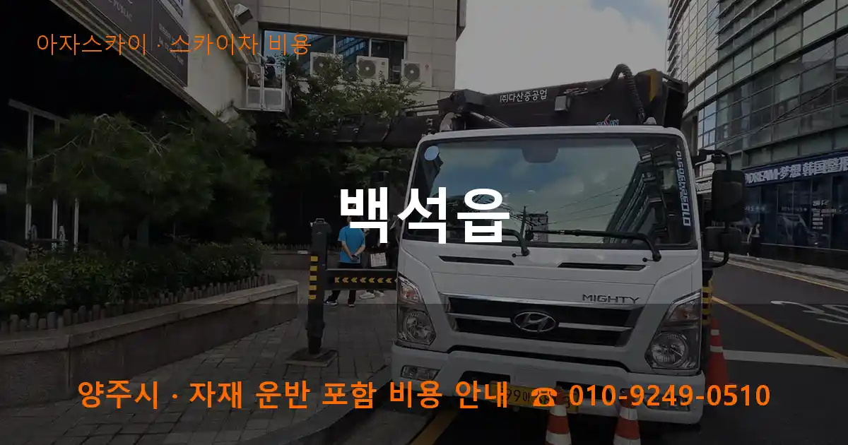 양주시 백석읍 스카이차 비용 작업