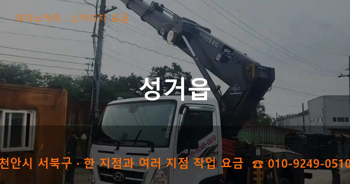 천안시 서북구 성거읍 스카이차 요금 작업