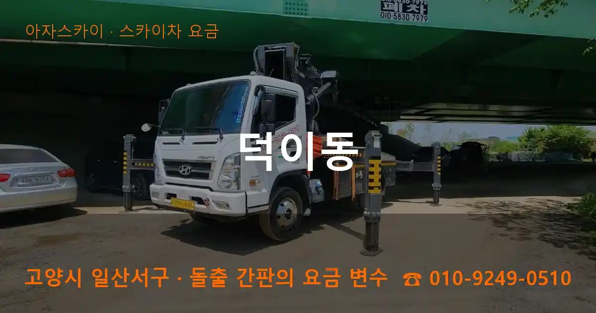 고양시 일산서구 덕이동 스카이차 요금 작업