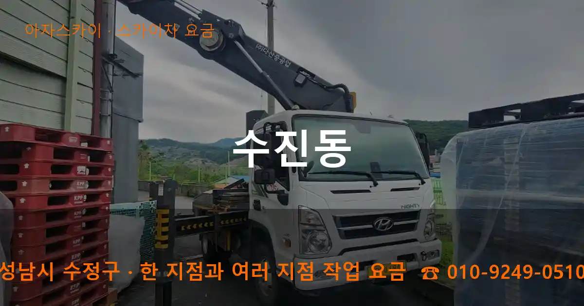 성남시 수정구 수진동 스카이차 요금 작업