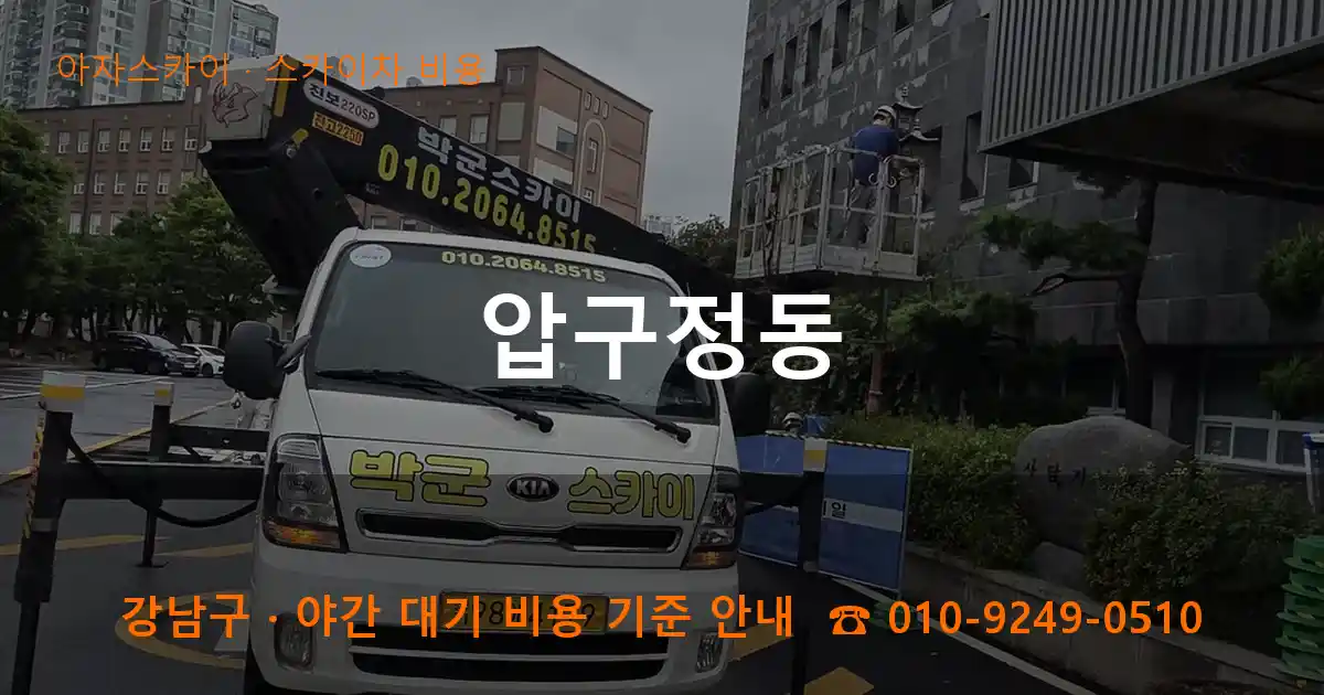 강남구 압구정동 스카이차 비용 작업