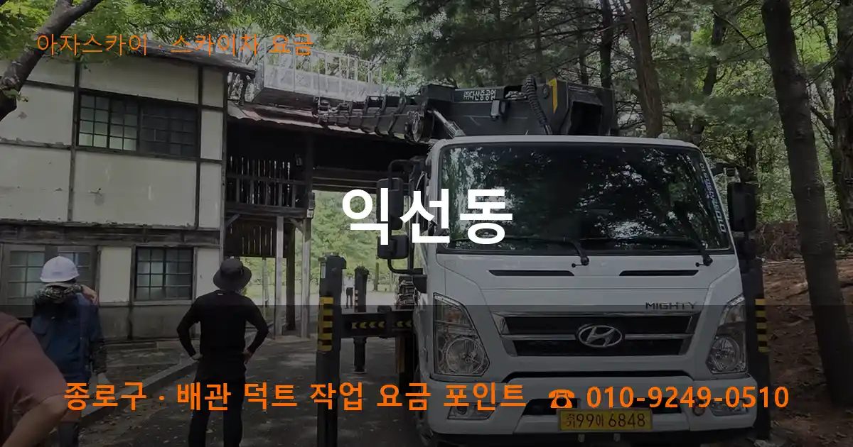 종로구 익선동 스카이차 요금 작업