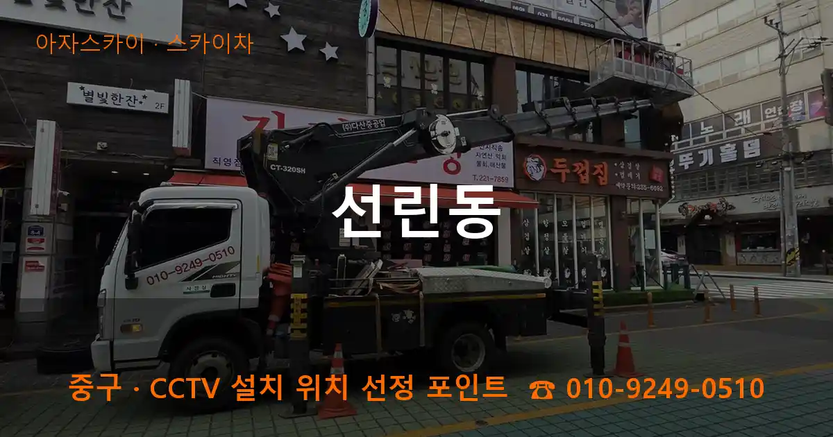 중구 선린동 스카이차 작업