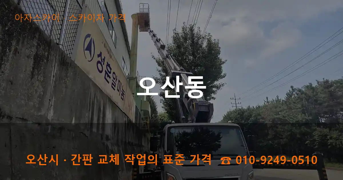 오산시 오산동 스카이차 가격 작업