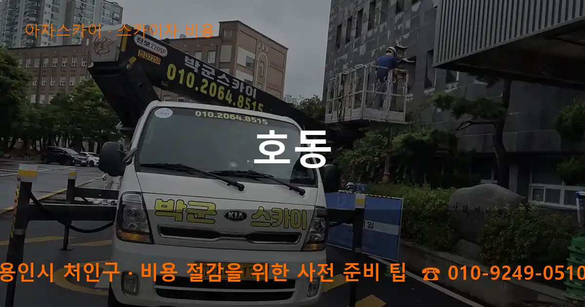 용인시 처인구 호동 스카이차 비용 작업