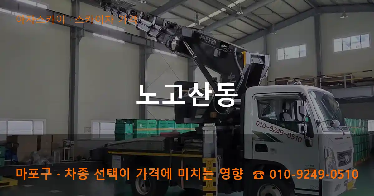마포구 노고산동 스카이차 가격 작업