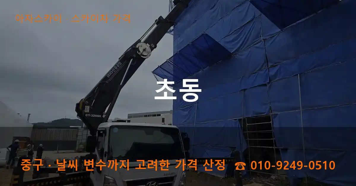 중구 초동 스카이차 가격 작업