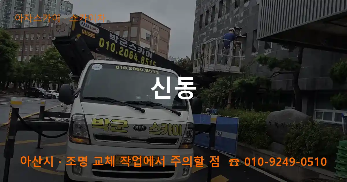 아산시 신동 스카이차 작업