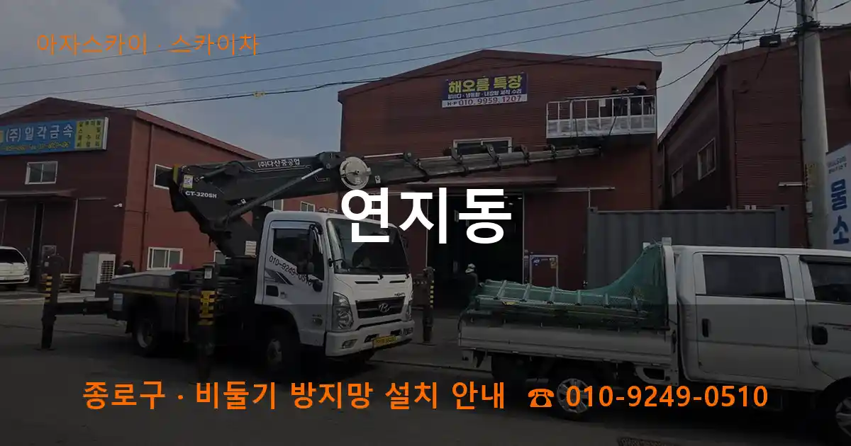 종로구 연지동 스카이차 작업