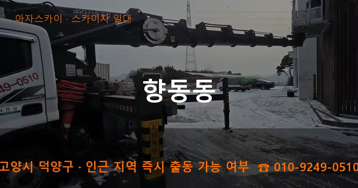 고양시 덕양구 향동동 스카이차 일대 작업