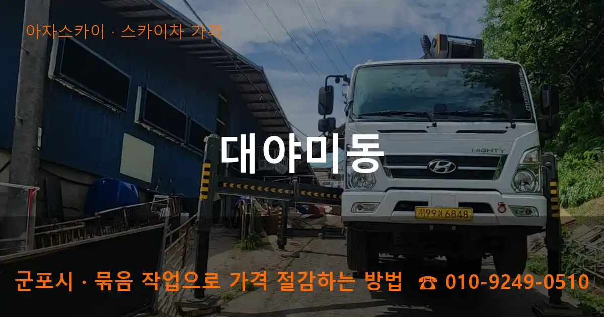 군포시 대야미동 스카이차 가격 작업