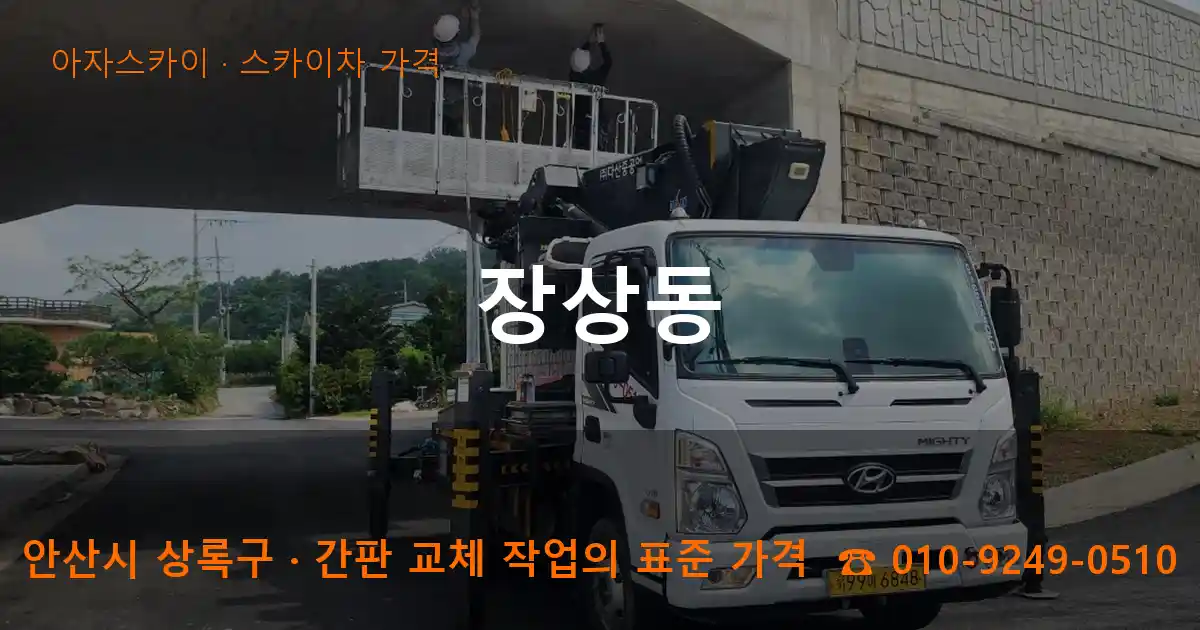 안산시 상록구 장상동 스카이차 가격 작업