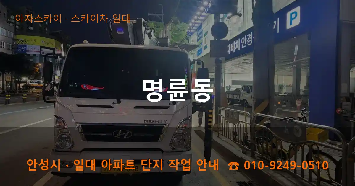 안성시 명륜동 스카이차 일대 작업