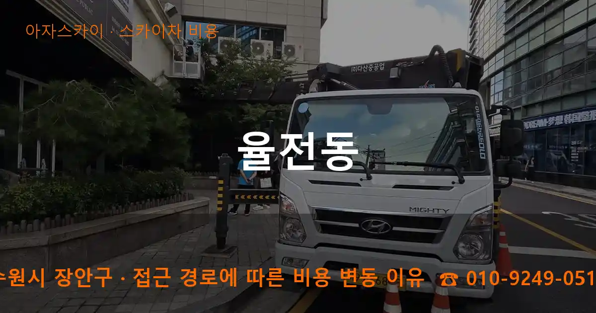 수원시 장안구 율전동 스카이차 비용 작업