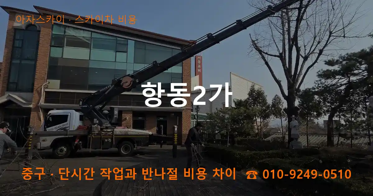 중구 항동2가 스카이차 비용 작업