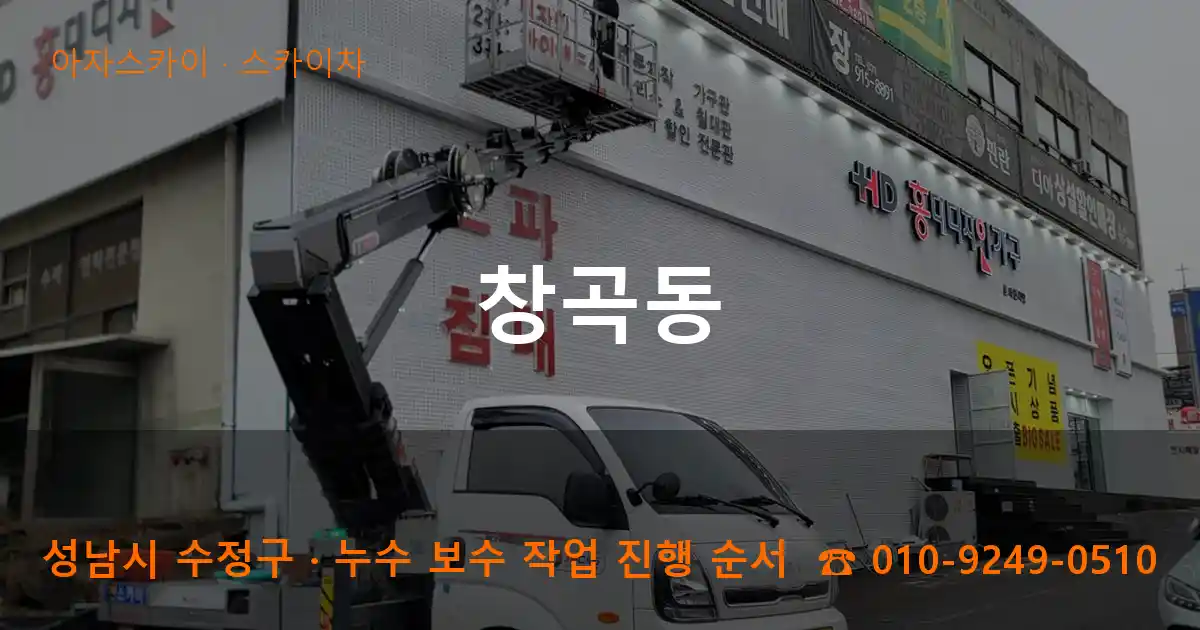 성남 수정구 창곡동 스카이차 작업