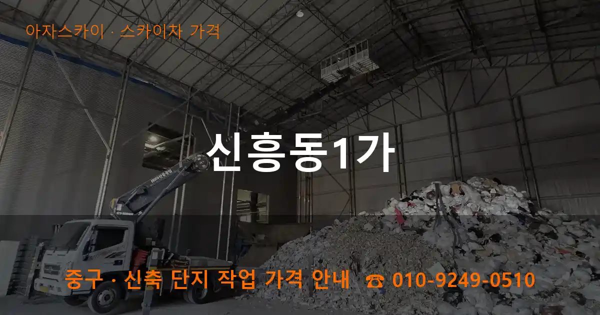 중구 신흥동1가 스카이차 가격 작업