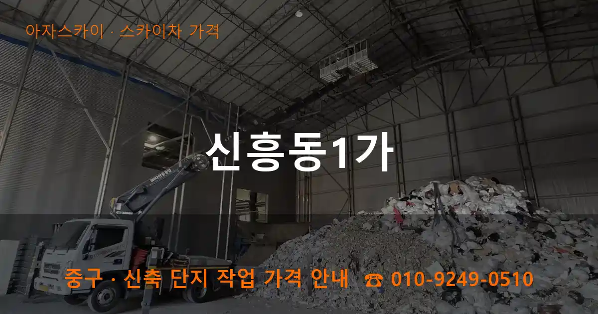 중구 신흥동1가 스카이차 가격 작업