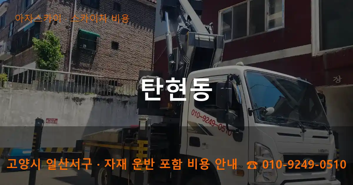 고양시 일산서구 탄현동 스카이차 비용 작업