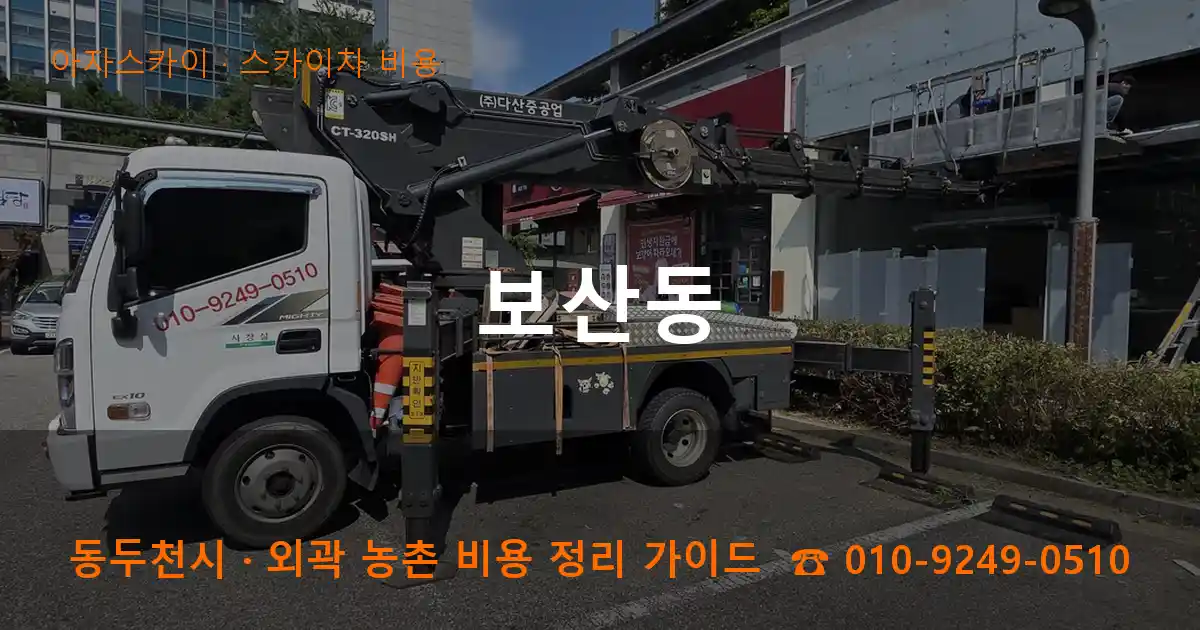 동두천 보산동 스카이차 비용 작업