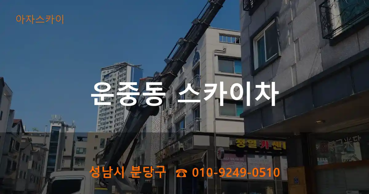 성남시 분당구 운중동 스카이차