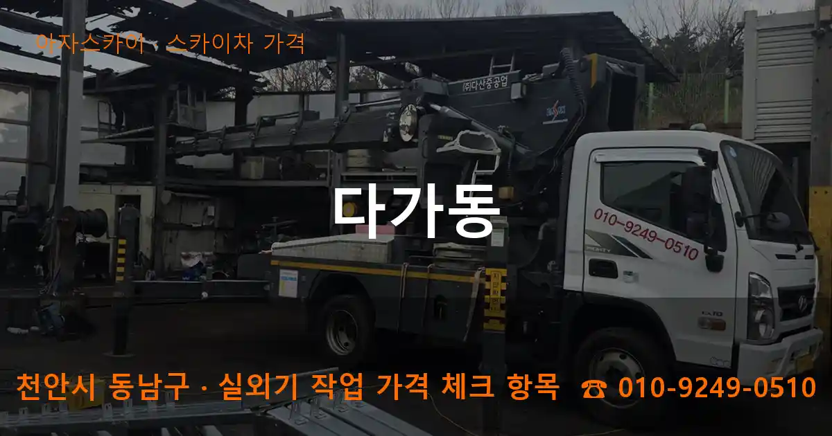 천안시 동남구 다가동 스카이차 가격 작업
