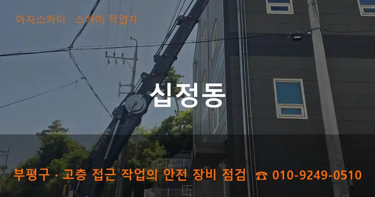 부평구 십정동 스카이 작업차 작업