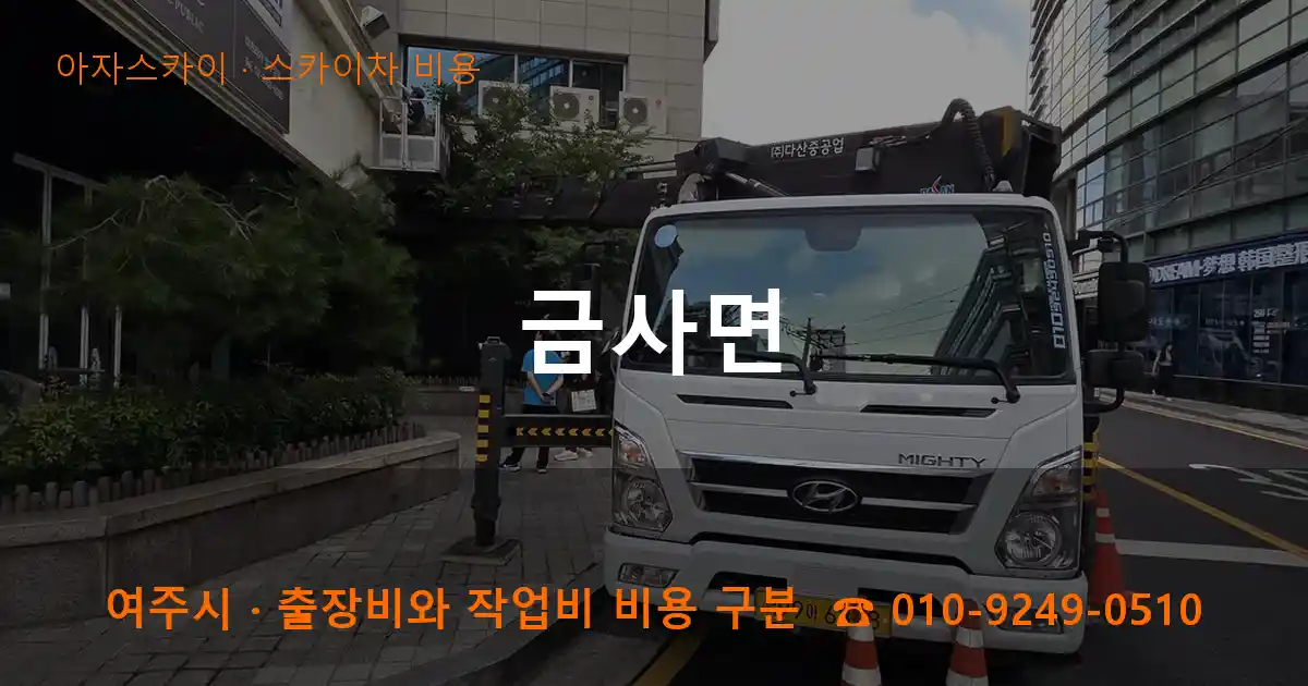 여주시 금사면 스카이차 비용 작업