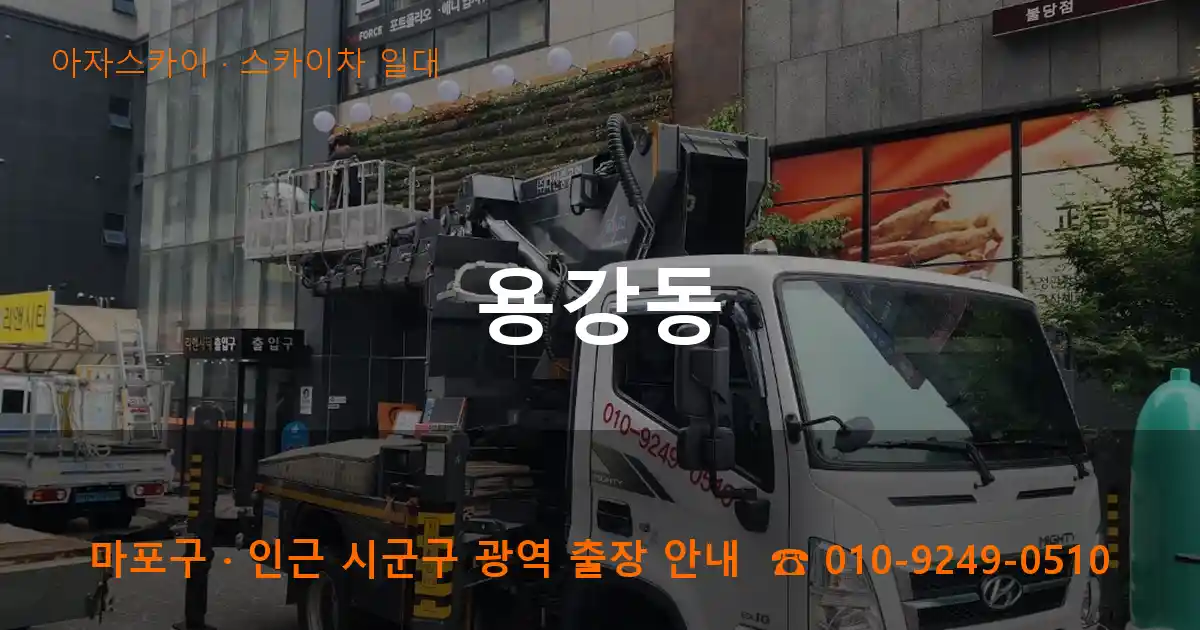 마포구 용강동 스카이차 일대 작업