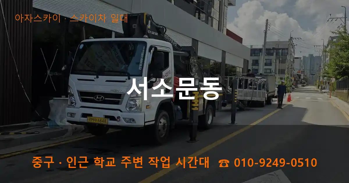 중구 서소문동 스카이차 출장 작업