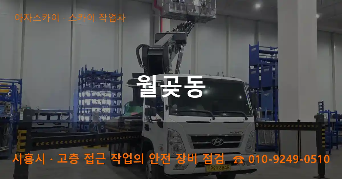 시흥시 월곶동 스카이 작업차 작업