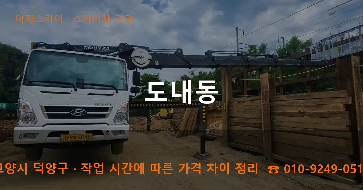 고양시 덕양구 도내동 스카이차 가격 작업