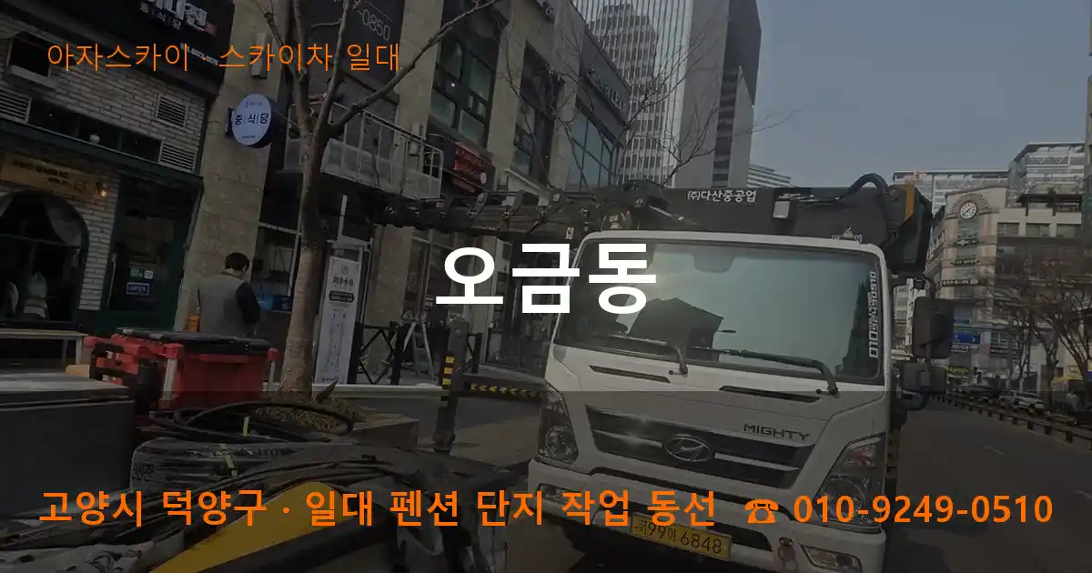 고양 덕양구 오금동 스카이차 일대 작업